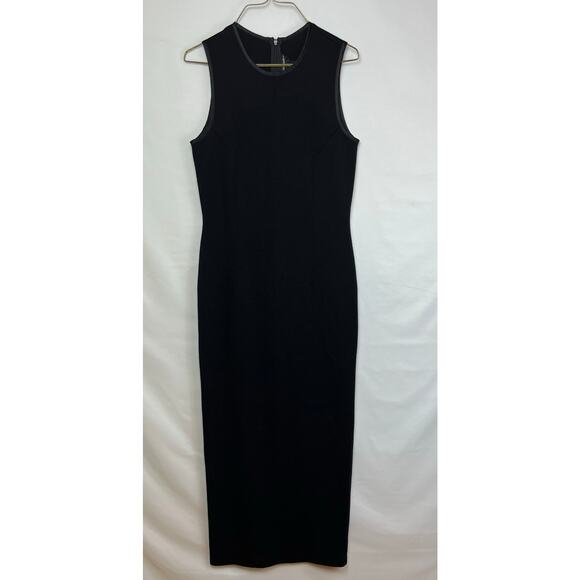 Andrea Jovine Women's Size Med Black 100% Wool Sleeveless Maxi Dress